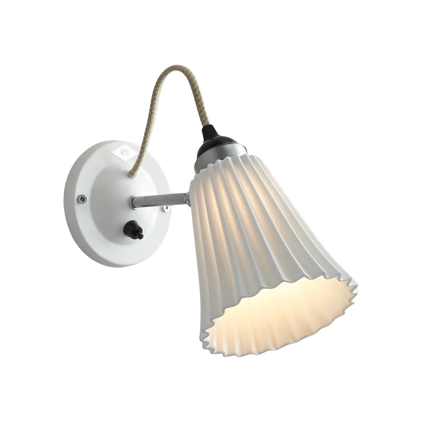 Hector Pleat Wall Light (Medium/With Switch).