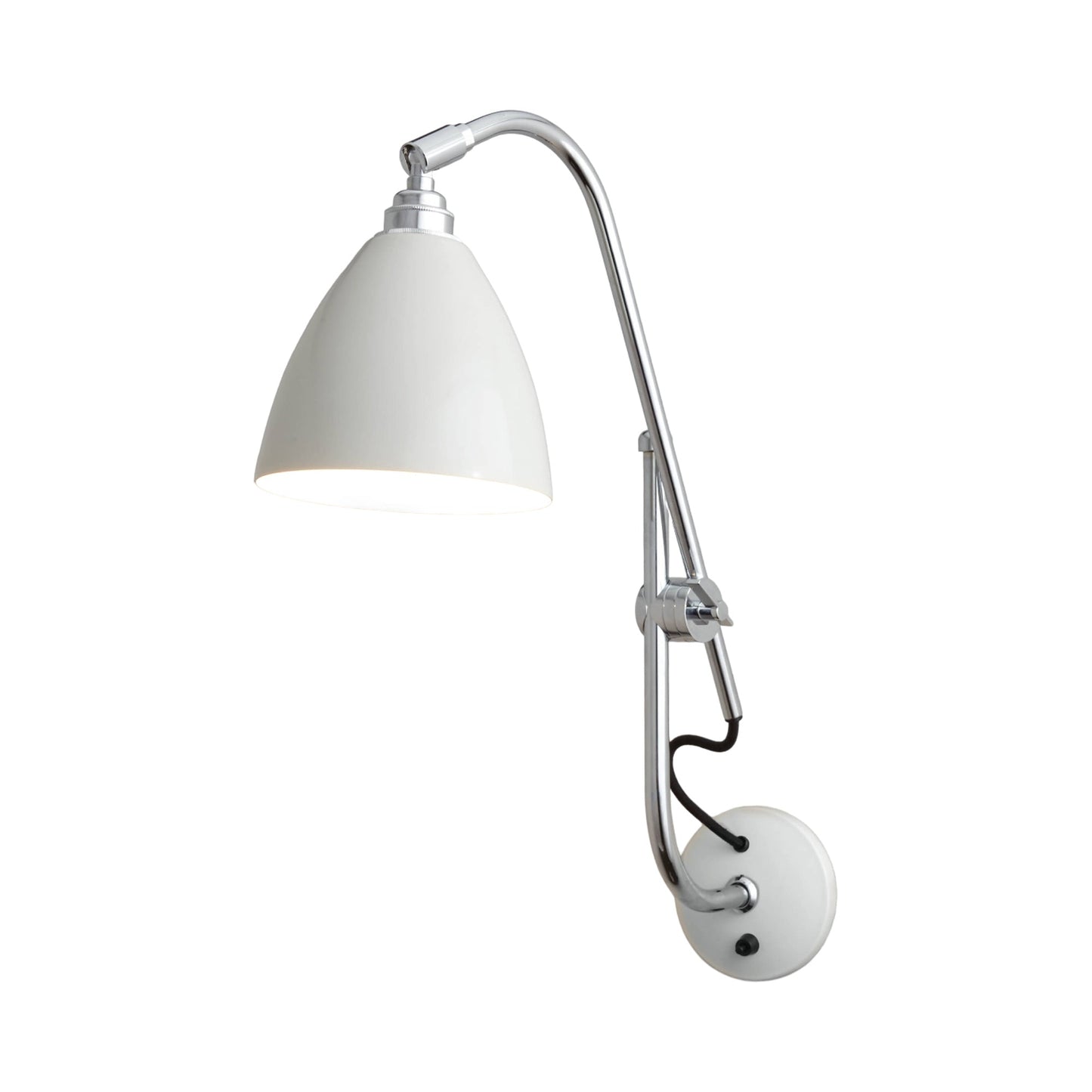 Task Swing-Arm Wall Light in Putty Grey.