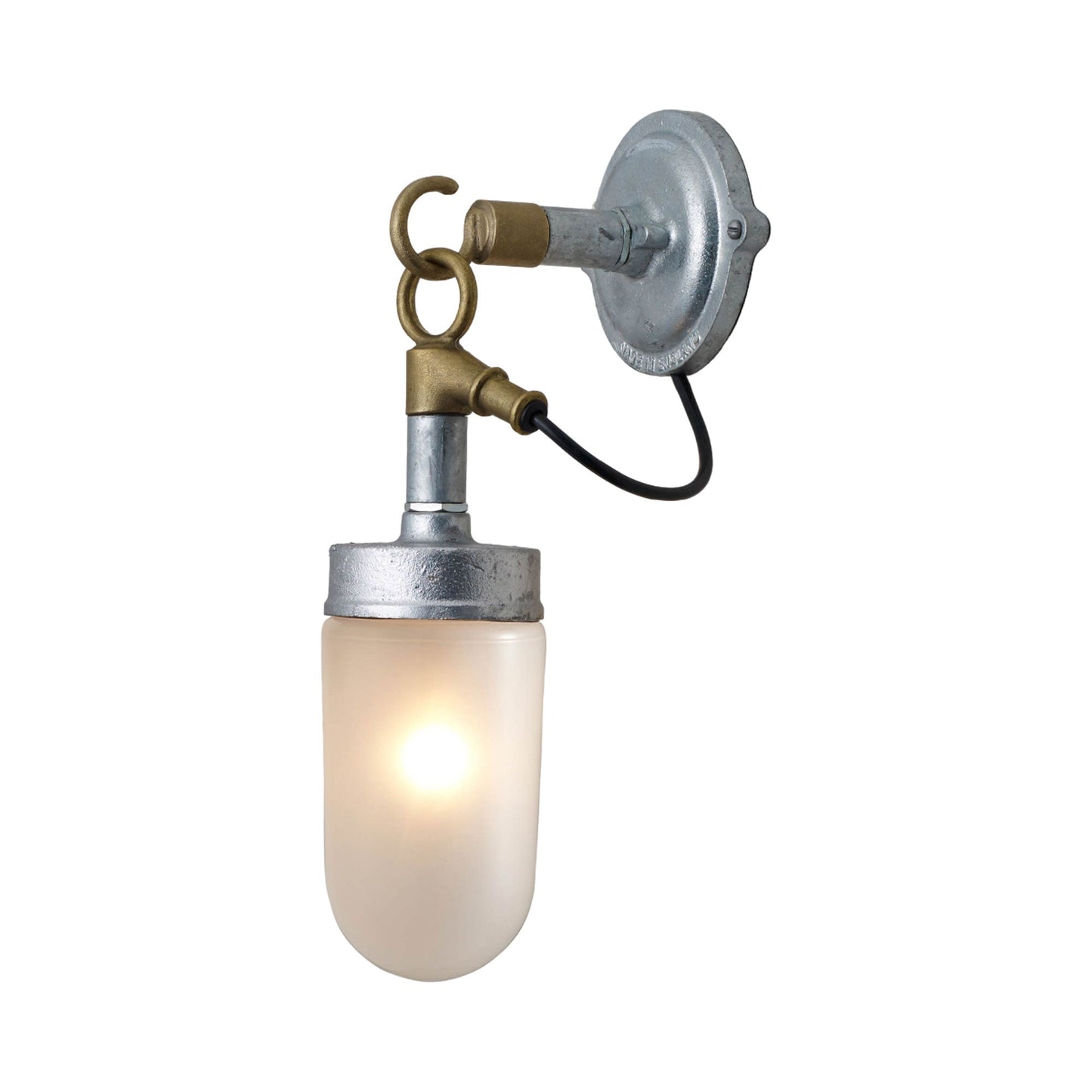 Well Glass Wall Light in Frosted Glass.
