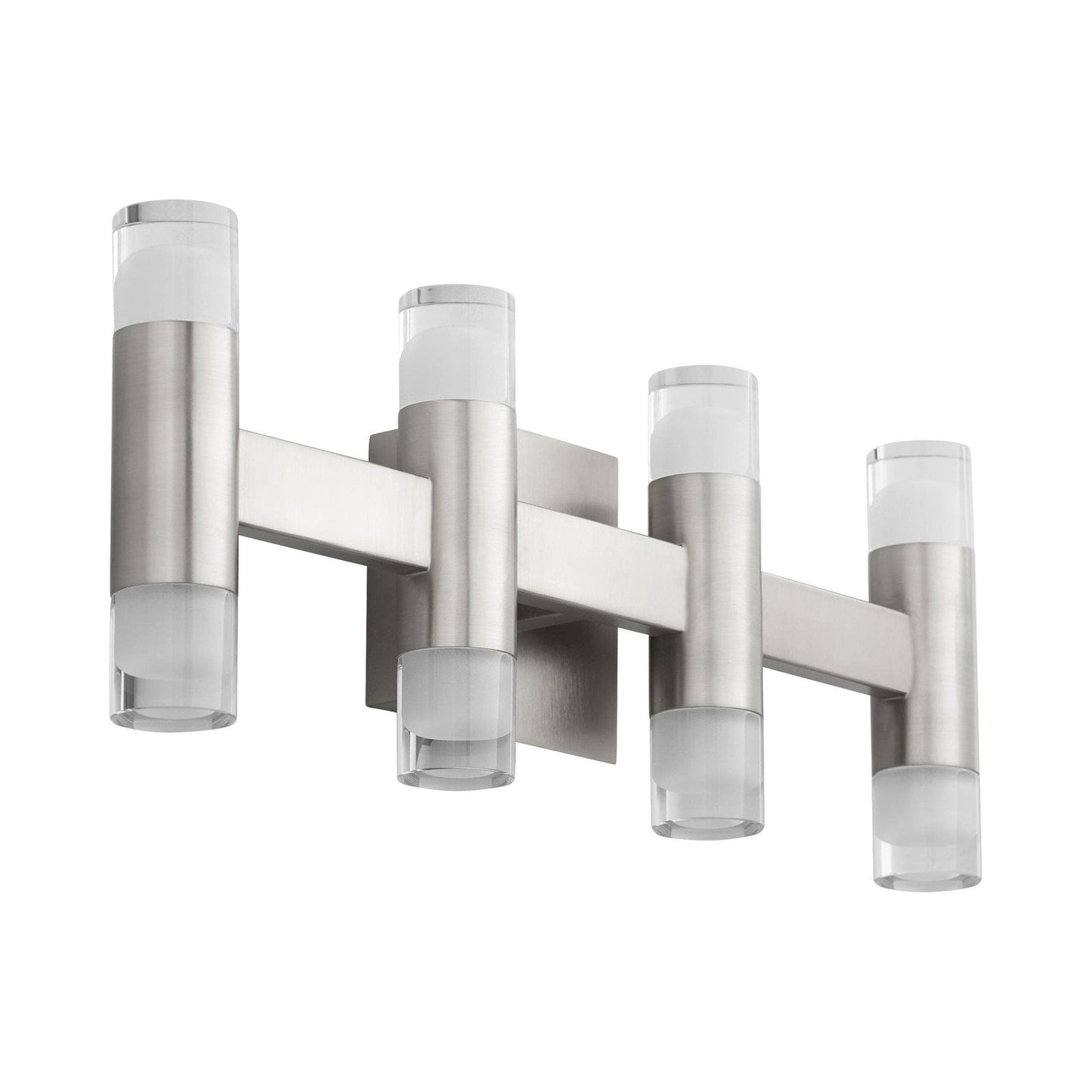 Alarum LED Bath Vanity Light in Satin Nickel (8-Light).