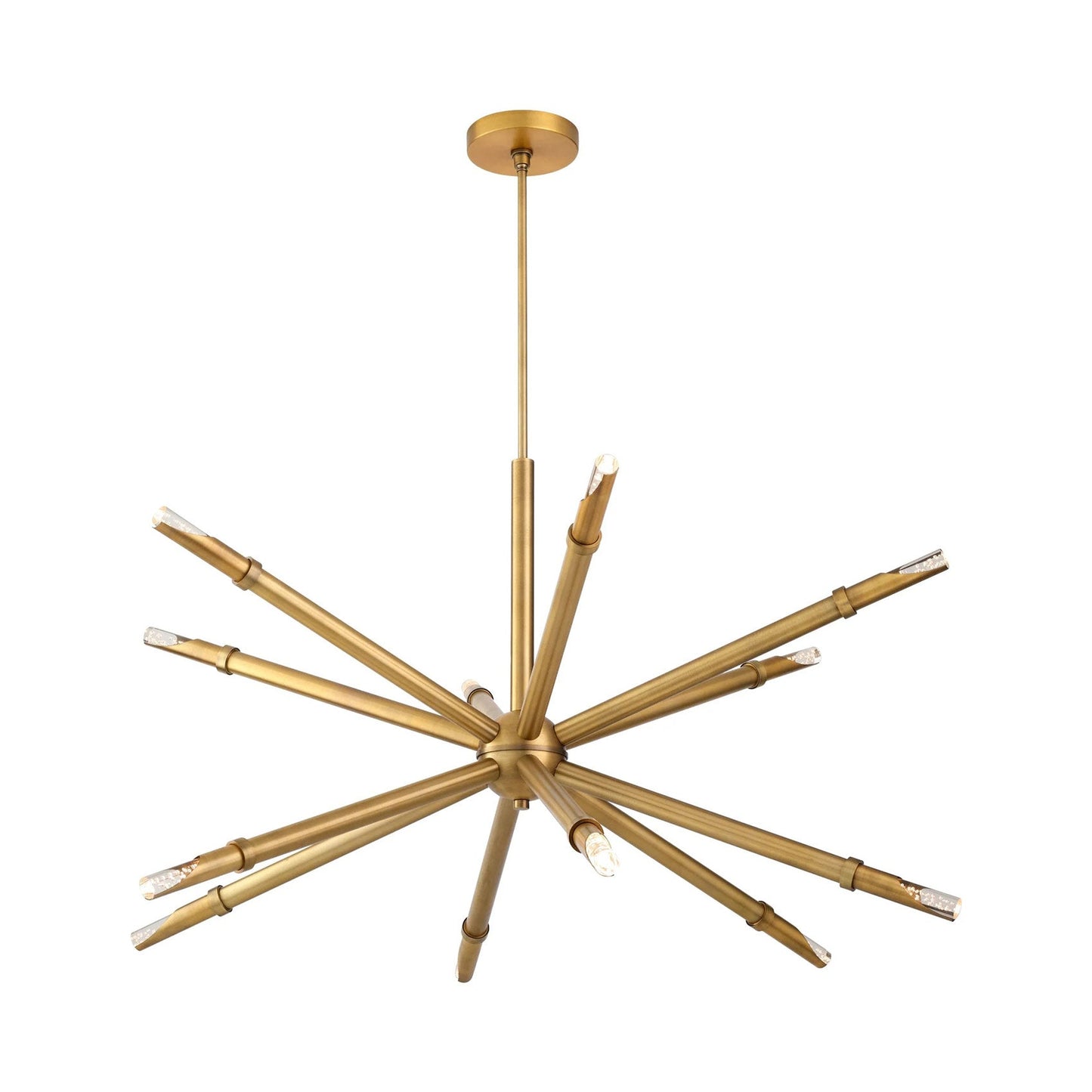 Ionis LED Pendant Light in Brushed Brass.