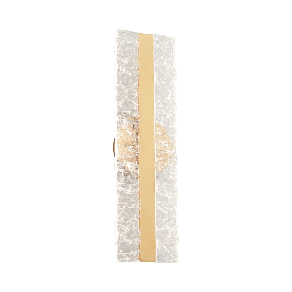 Landon LED Wall Light in Aged Brass.