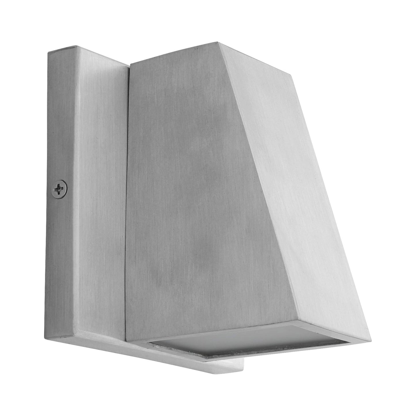 Titan Outdoor LED Wall Light in Brushed Aluminum.