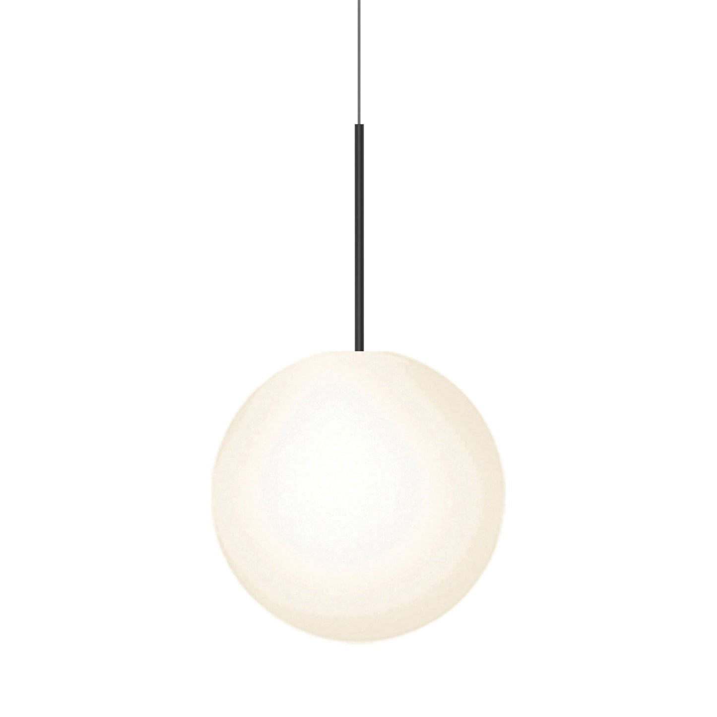 Bola Sphere LED Pendant Light in Matte Black (24-Inch).