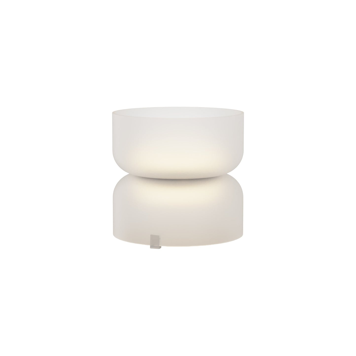 Totem Mini LED Table Lamp in Etched White.
