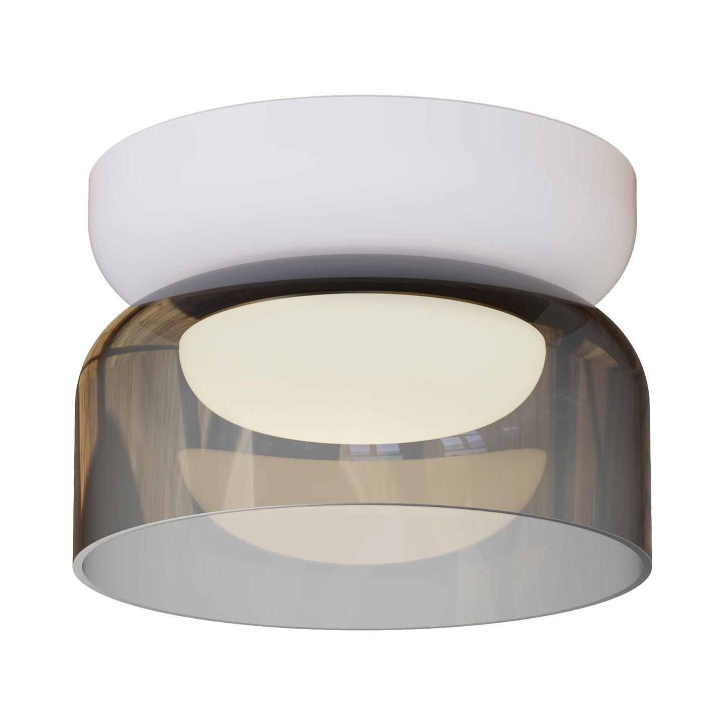 Totem Mini LED Flush Mount Ceiling Light in Smoke.