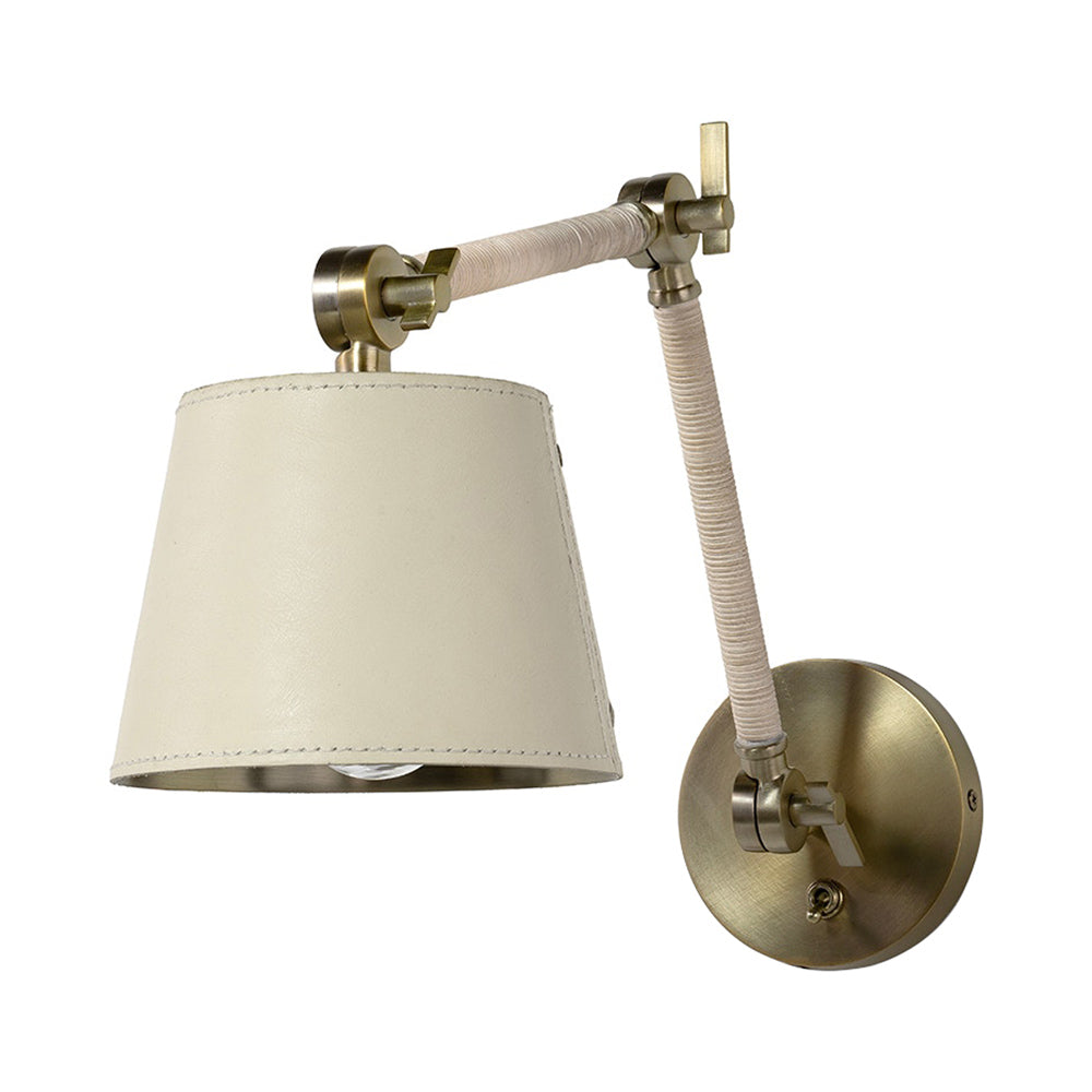 Hendrick Articulating Wall Light in Cream.