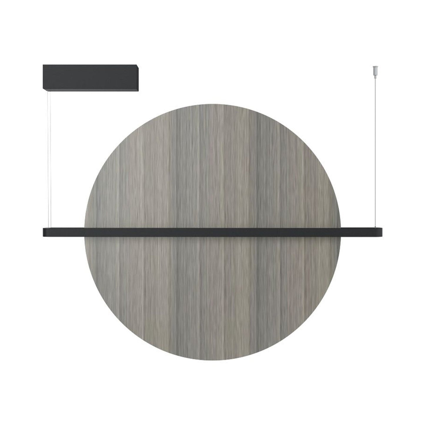 Hang Out LED Pendant Light in Round Greying Ash Wood.