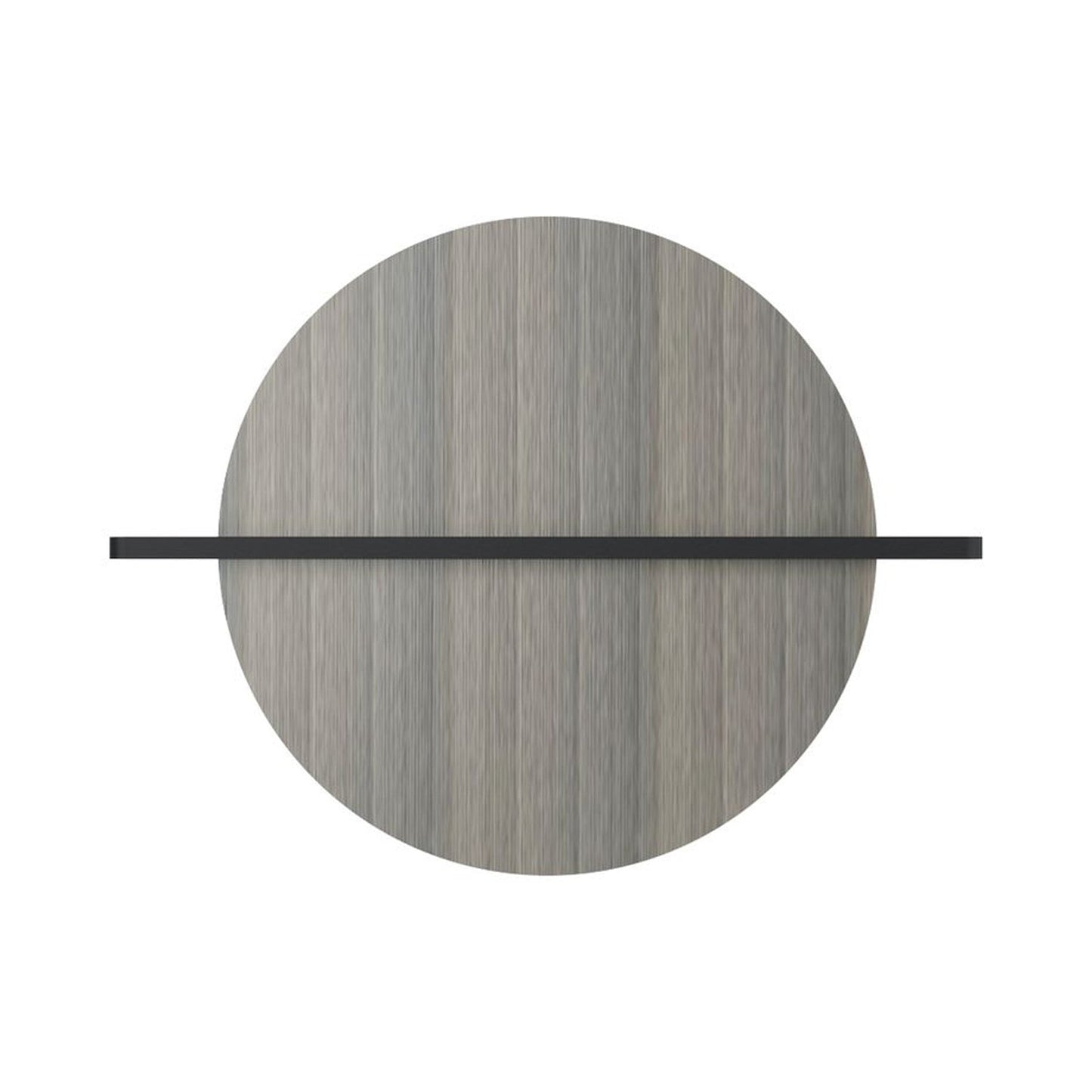 Hang Out LED Wall Light in Round Greying Ash Wood.