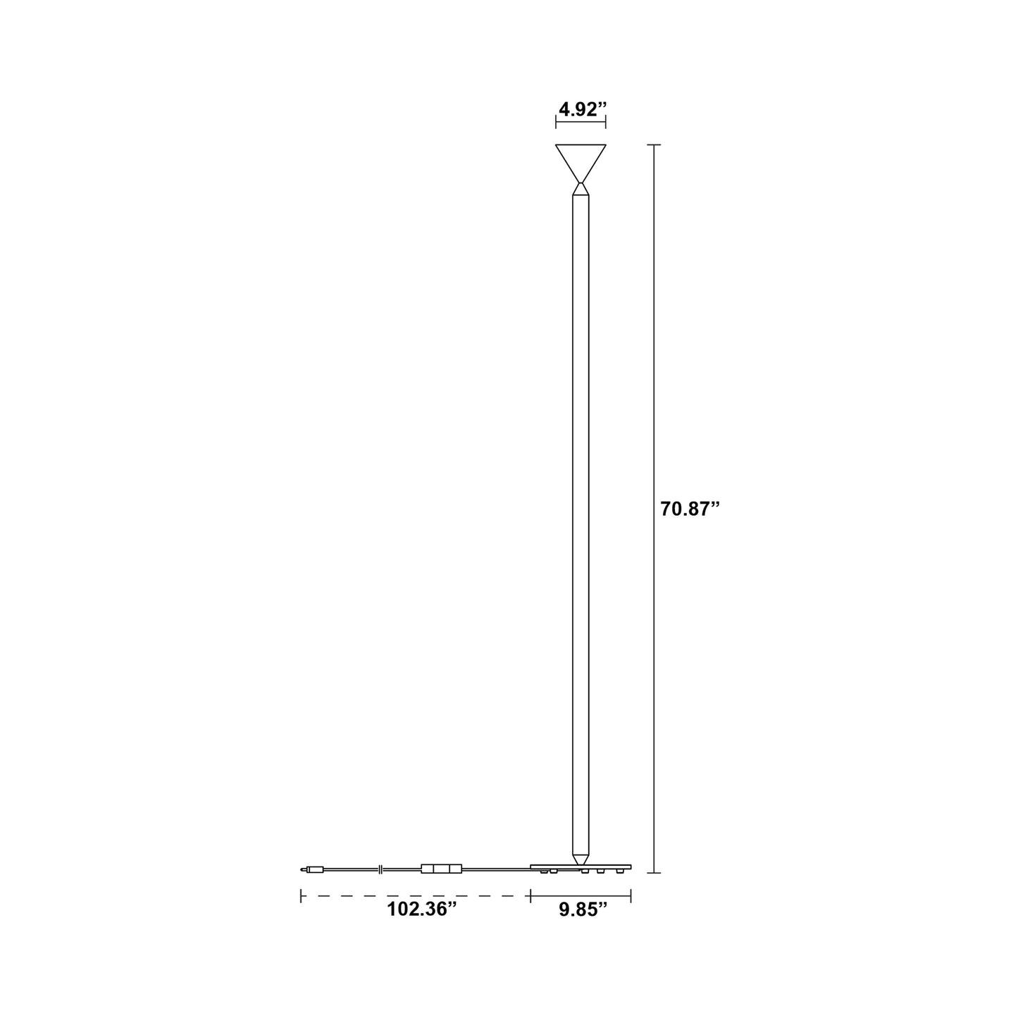 Apollo Floor Lamp - line drawing