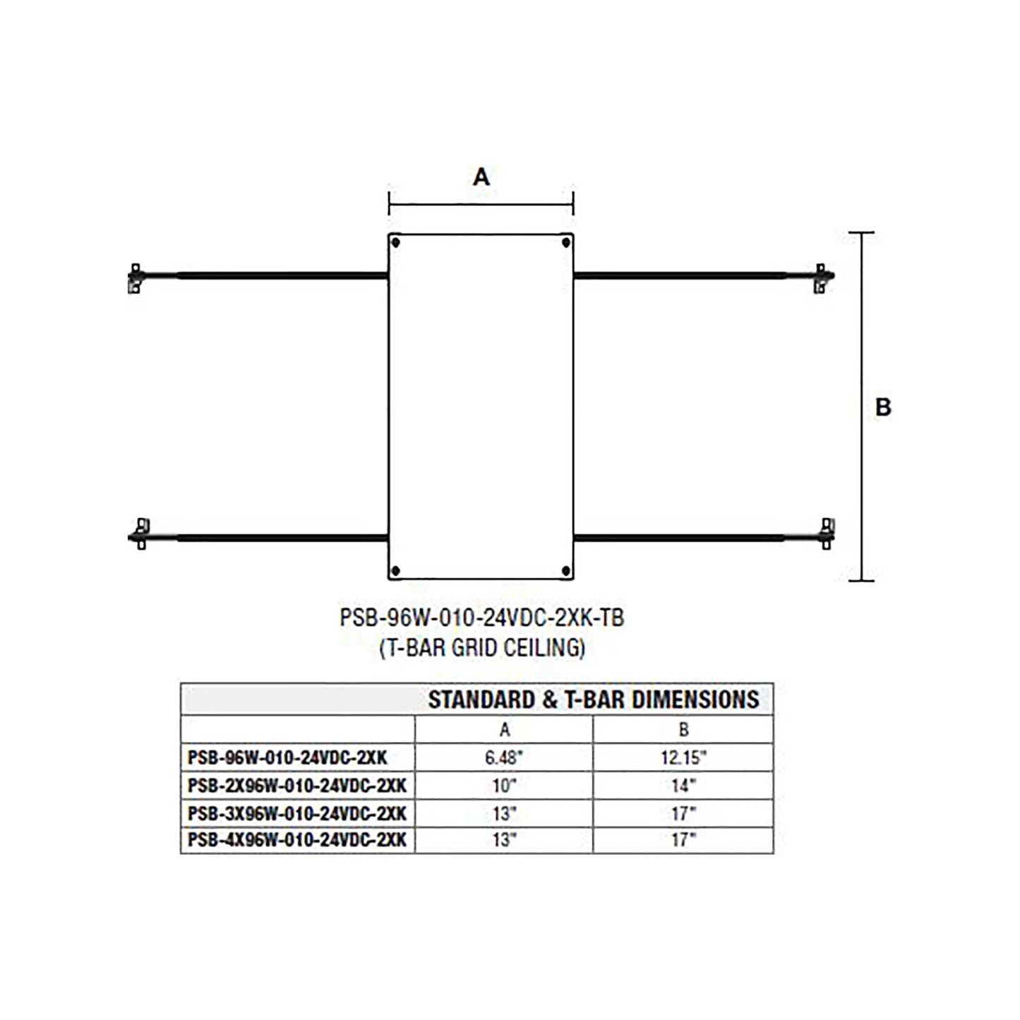 0-10V Tunable White Power Supply - line drawing.