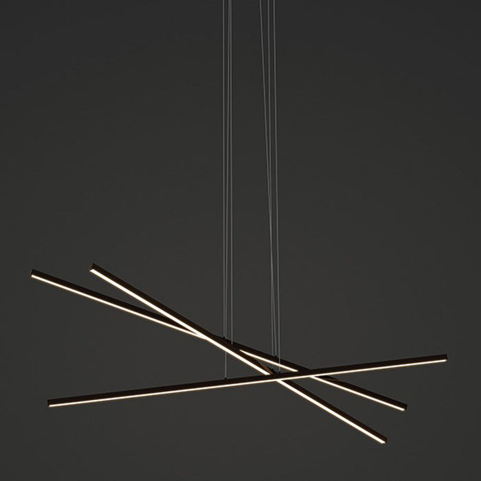 Pix Sticks Cirrus 3-Light 60-Inch LED Pendant Light in Antique Bronze (2700K/4.4W).