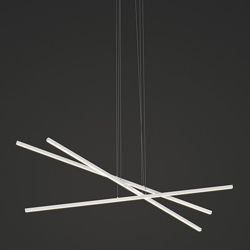 Pix Sticks Cirrus 3-Light 60-Inch LED Pendant Light in White (2700K/4.4W).