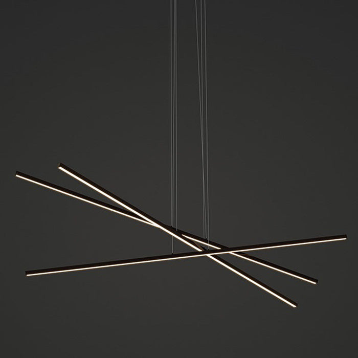 Pix Sticks Cirrus 3-Light 84-Inch LED Pendant Light in Antique Bronze (2700K/4.4W).