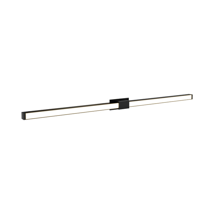Tie Stix 2-Light 36-Inch LED Vanity Wall Light with Remote Power Supply in Satin Black (1" Rectangle).