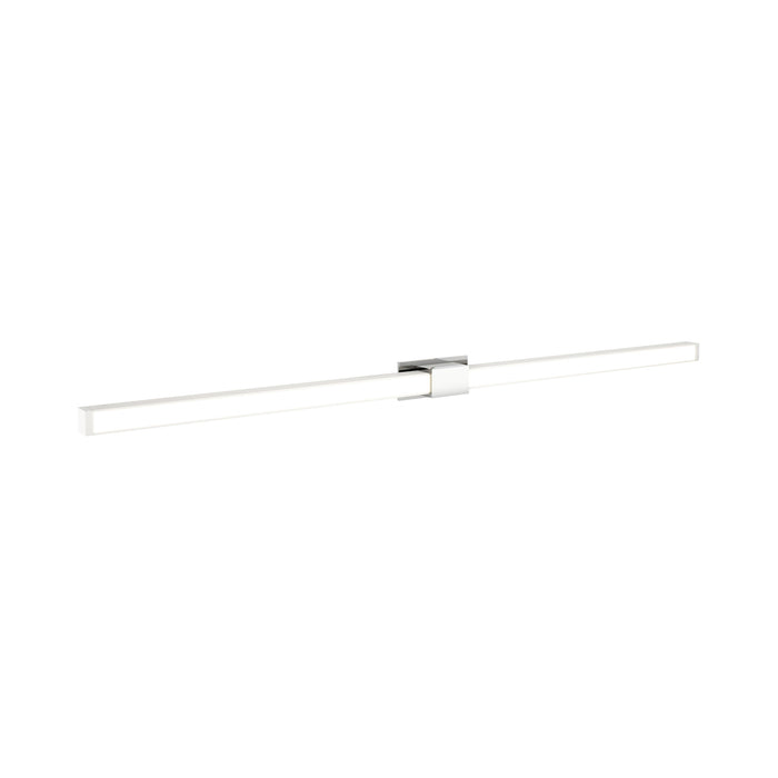 Tie Stix 2-Light 60-Inch LED Vanity Wall Light with Remote Power Supply in Chrome/White (1" Rectangle).