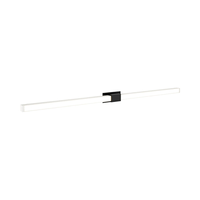 Tie Stix 2-Light 60-Inch LED Vanity Wall Light with Remote Power Supply in Satin Black/White (1" Rectangle).