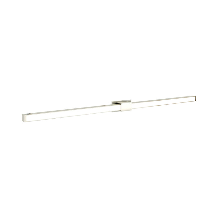 Tie Stix 2-Light 60-Inch LED Vanity Wall Light with Remote Power Supply in Satin Nickel (1" Rectangle).