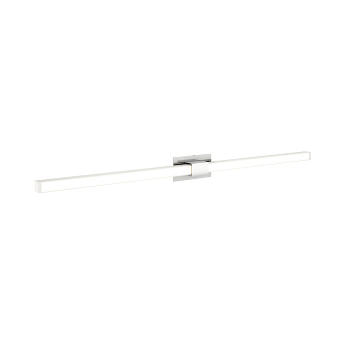 Tie Stix 2-Light 60-Inch LED Vanity Wall Light with Remote Power Supply in Chrome/White (2.3" x 4.6" Rectangle).