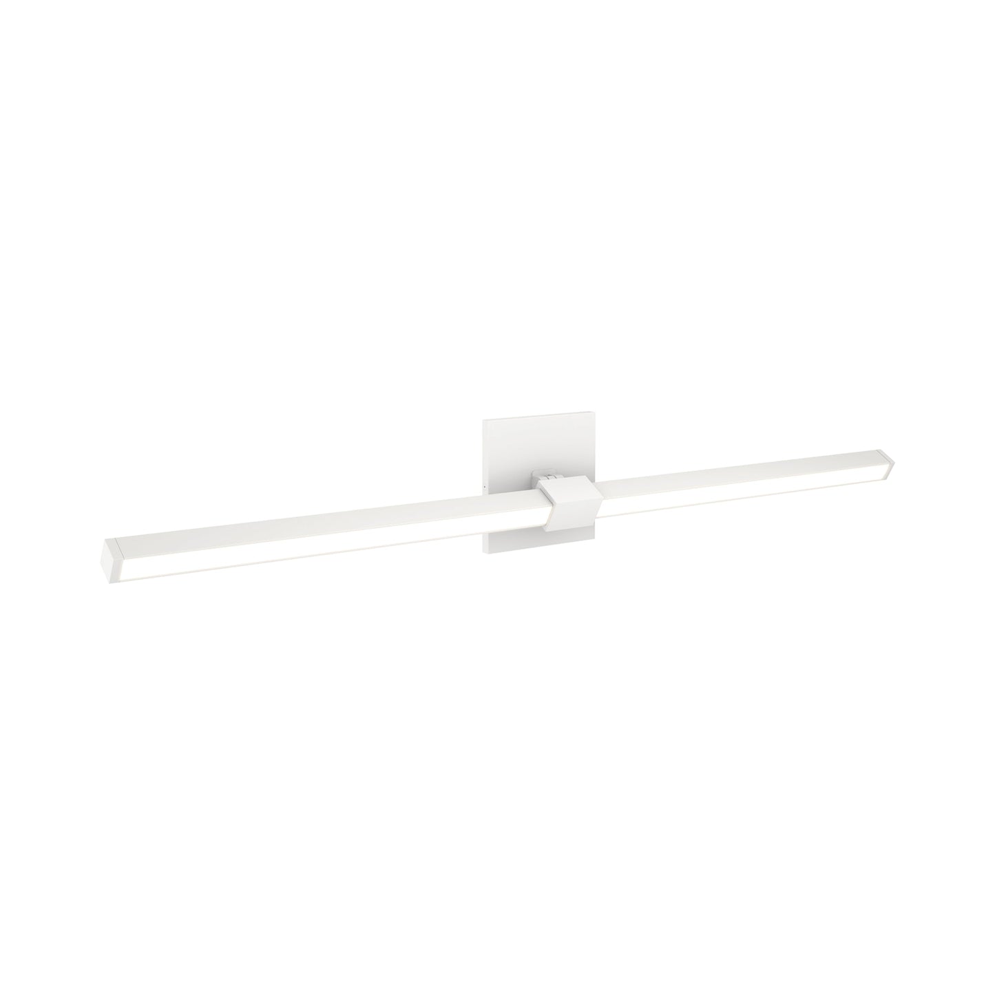 Tie Stix 4SQ Adjustable 2-Light LED Vanity Wall Light in White.