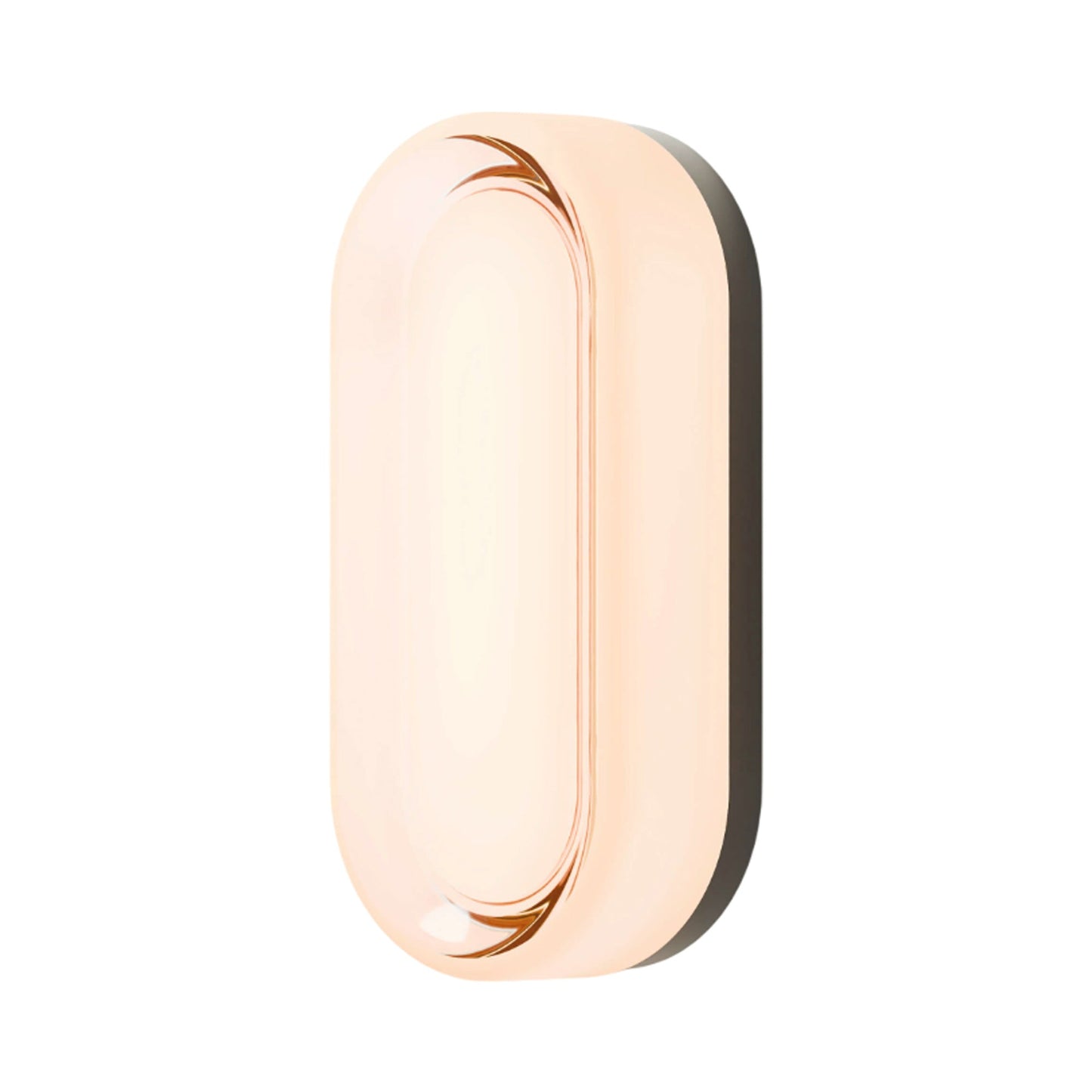 Dimple Dash LED Wall Light in White Interior/Smooth Black.