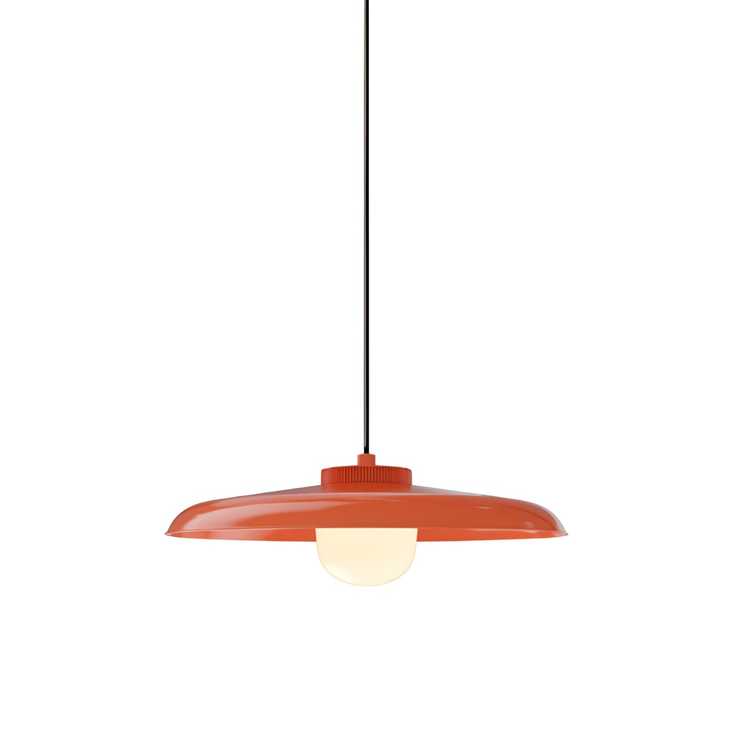 Hoist Shade LED Pendant Light in Vermilion (Large).