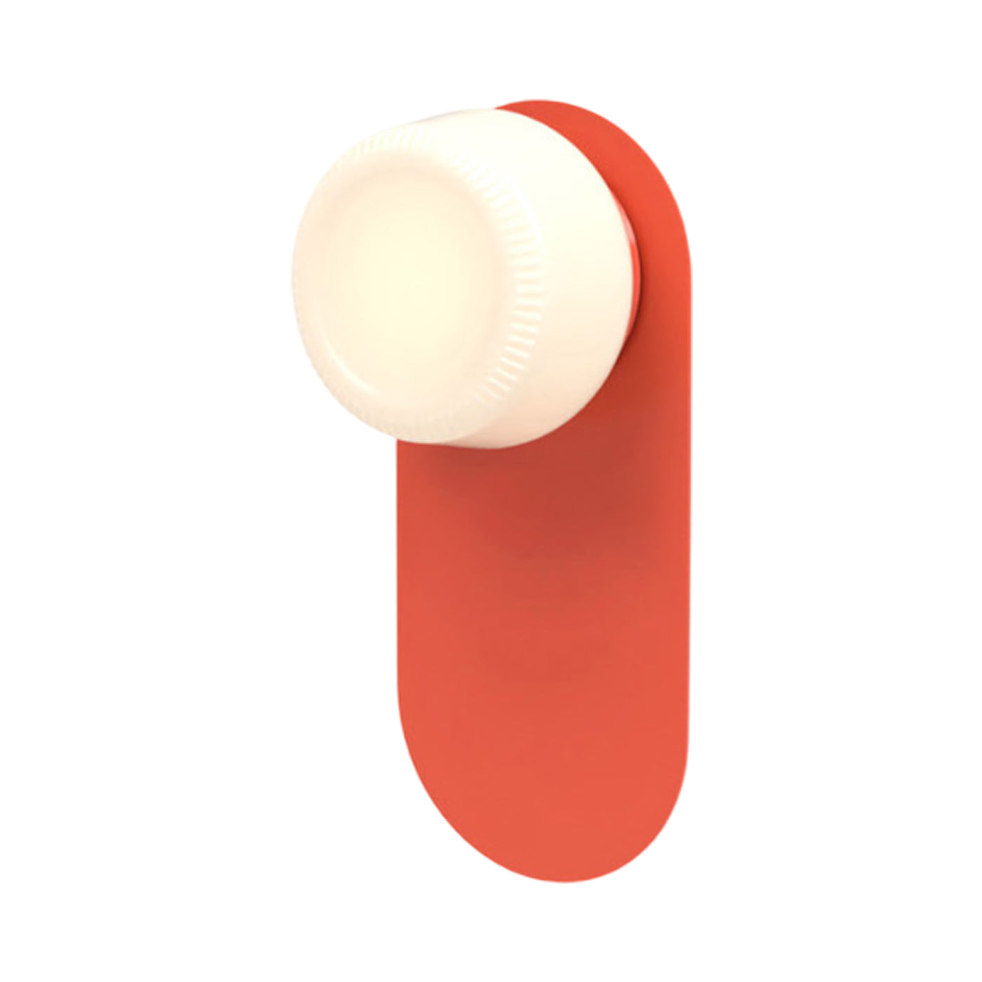 Pastille LED Bath Wall Light in Vermilion (Ribbed).