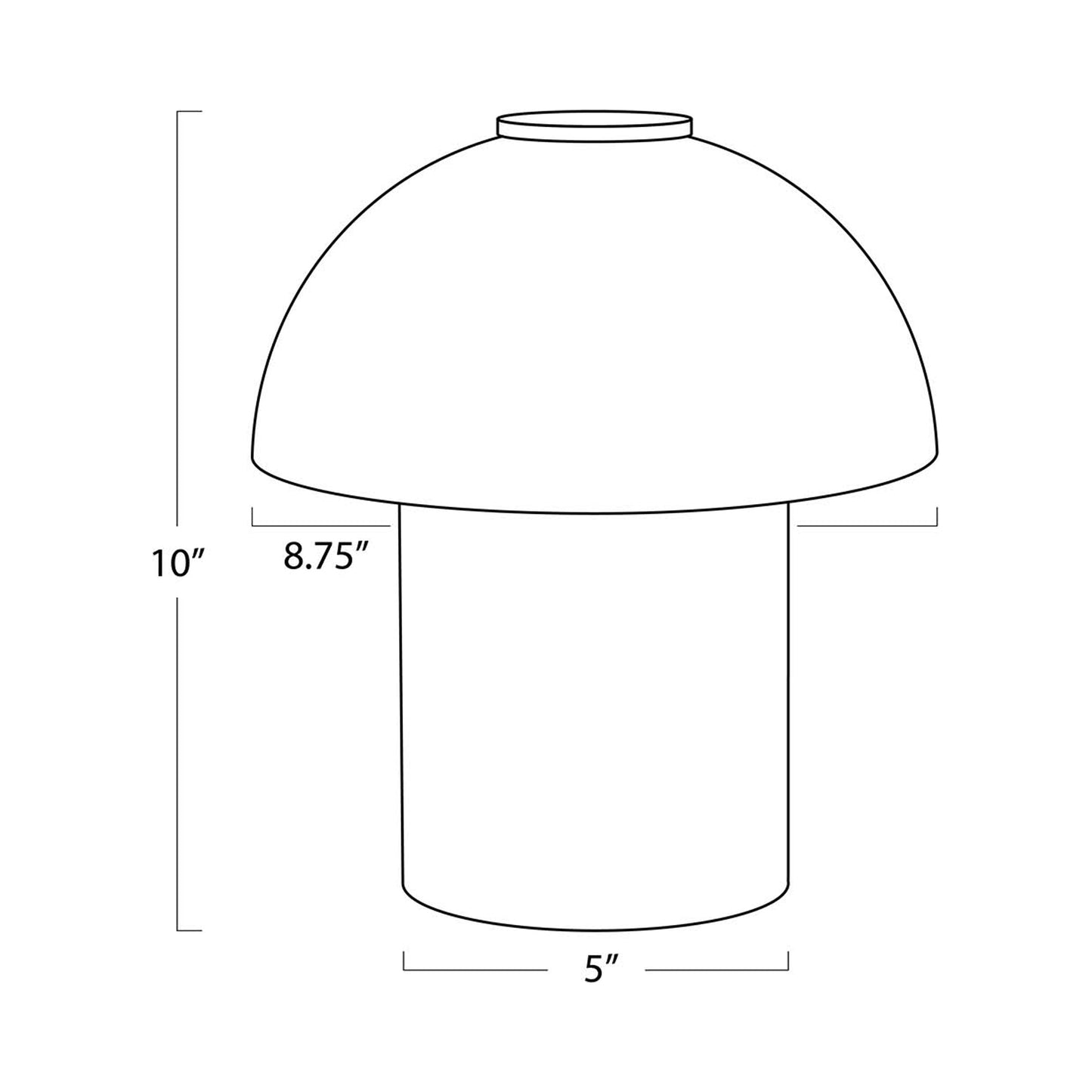 Bonnie Table Lamp - line drawing.