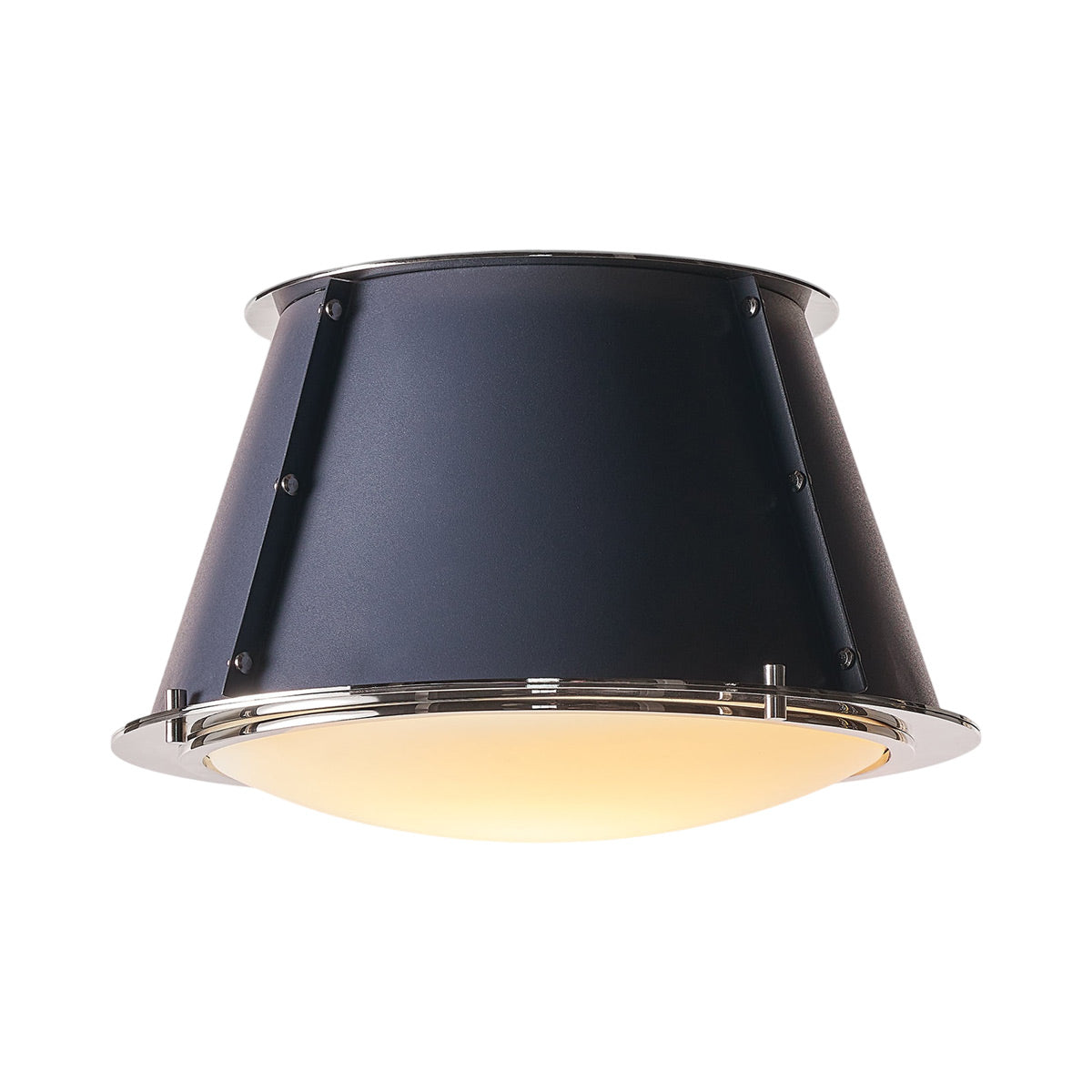 French Flush Mount Ceiling Light in Blue.
