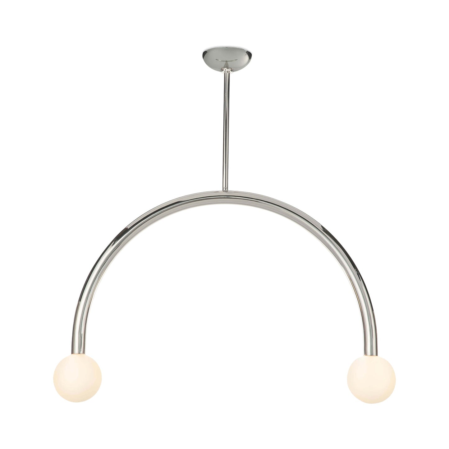 Happy Pendant Light in Polished Nickel.