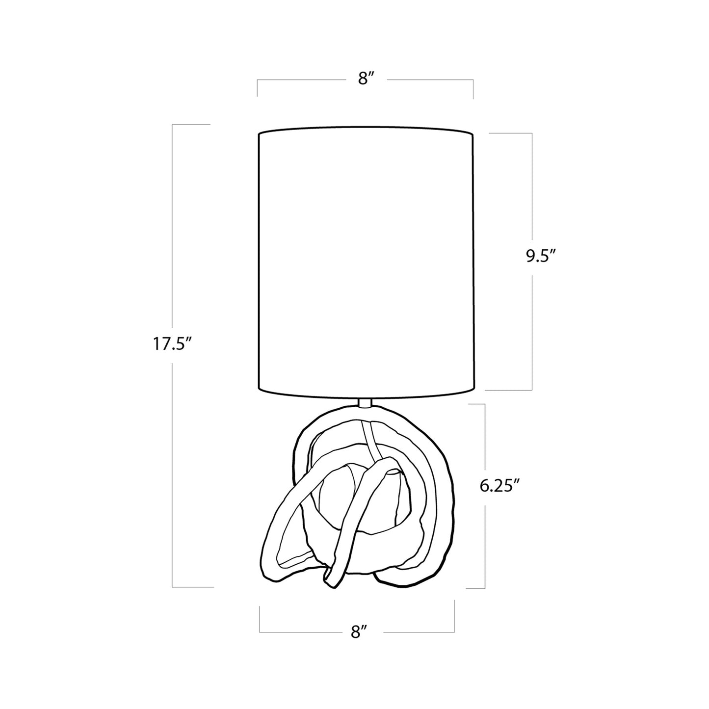 Mini Table Lamp - line drawing.