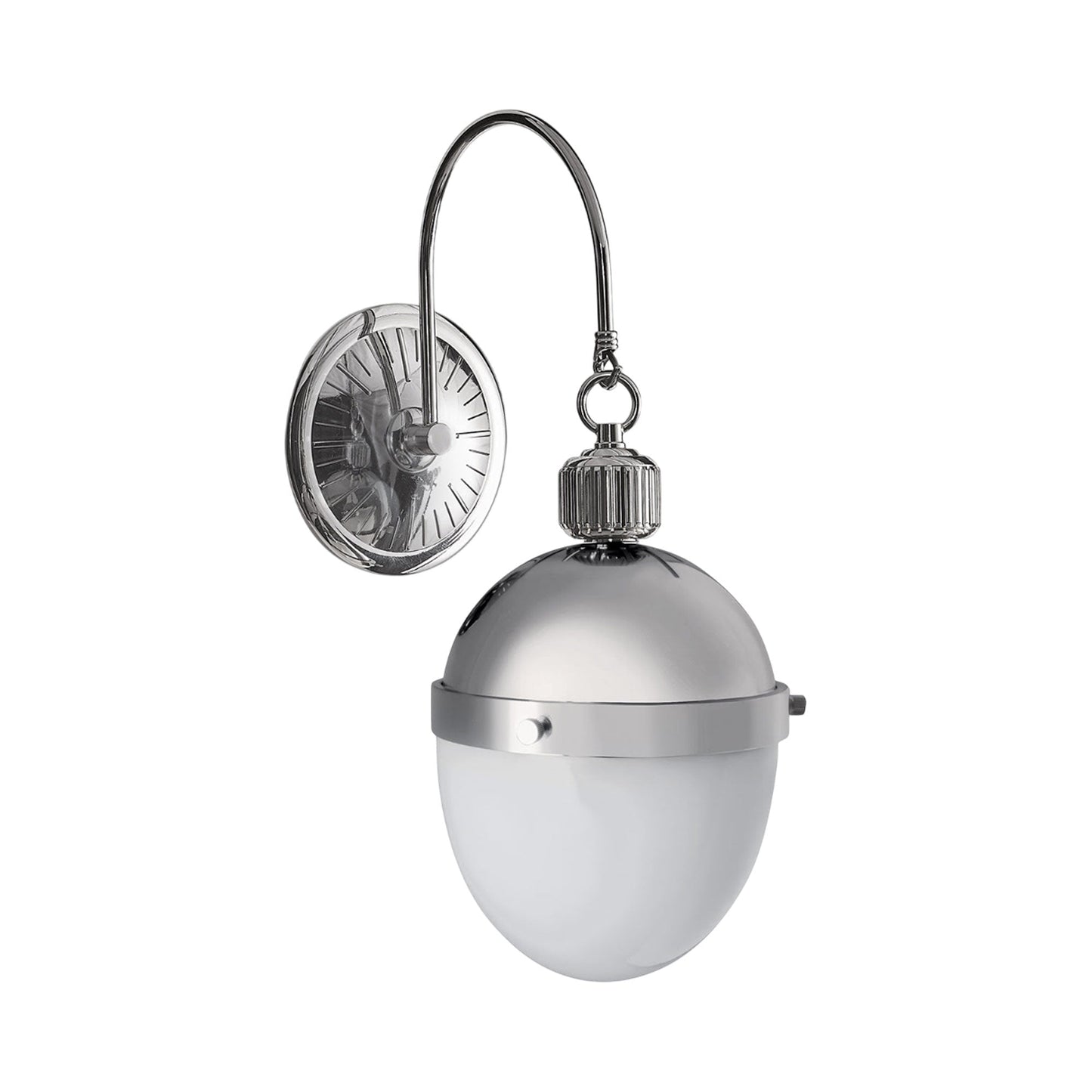 Otis Wall Light in Polished Nickel.