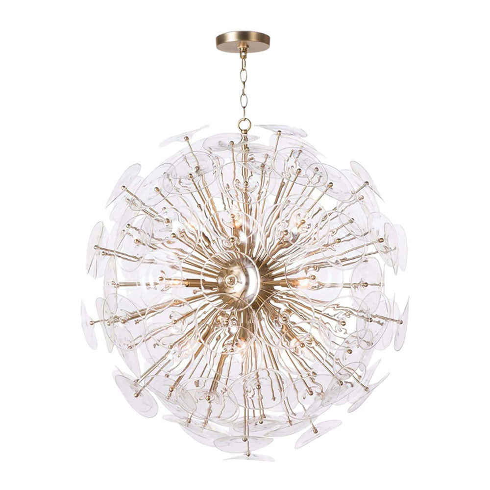 Poppy Chandelier in Natural Brass (Large).
