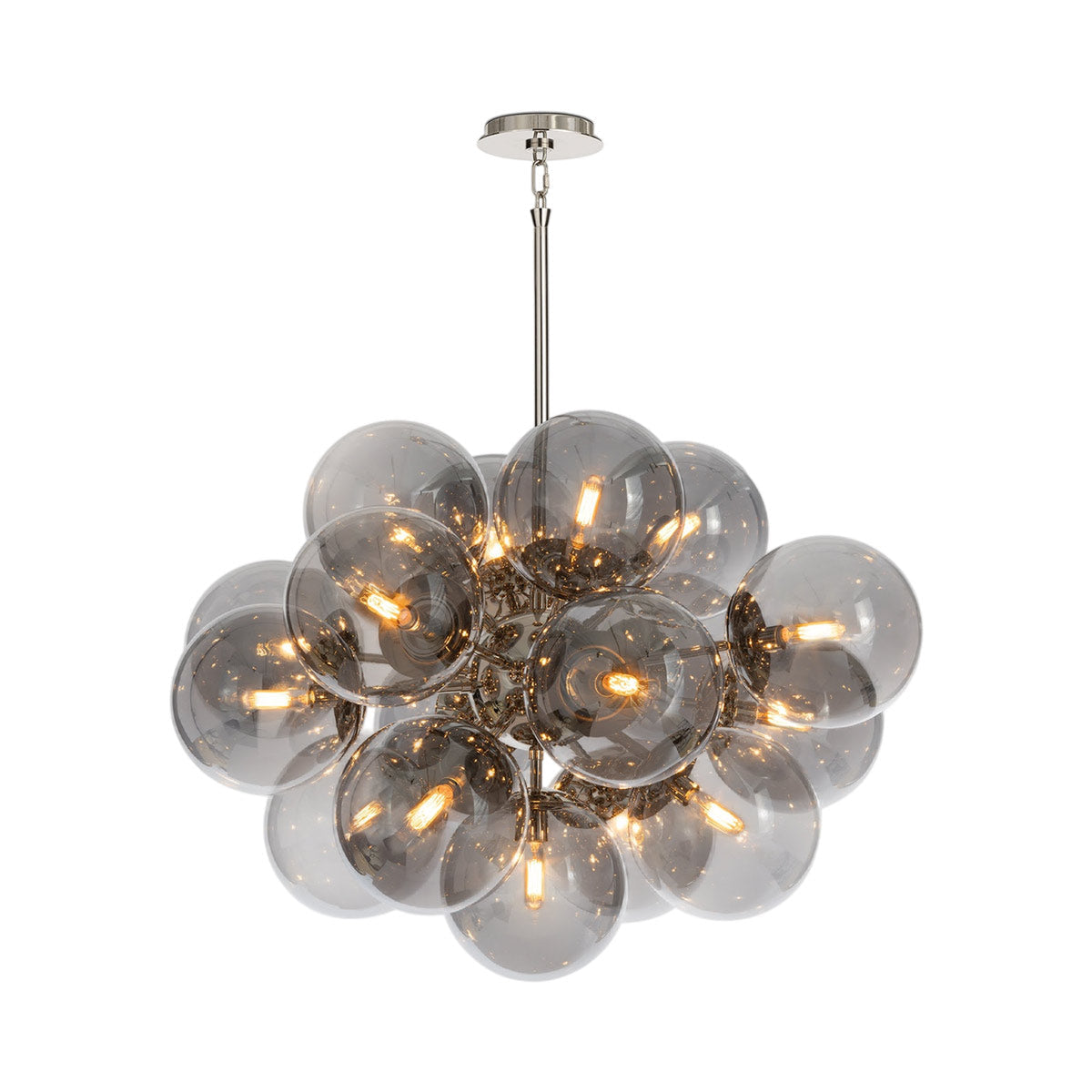 Shine Chandelier in Polished Nickel.