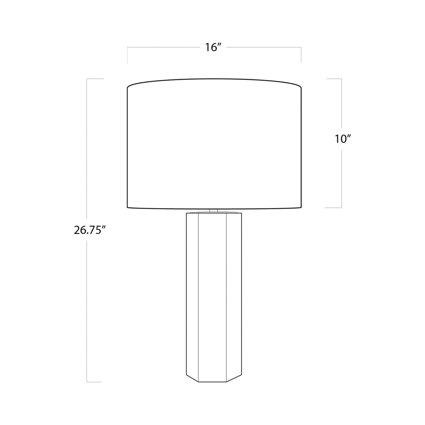 Stella Table Lamp - line drawing.