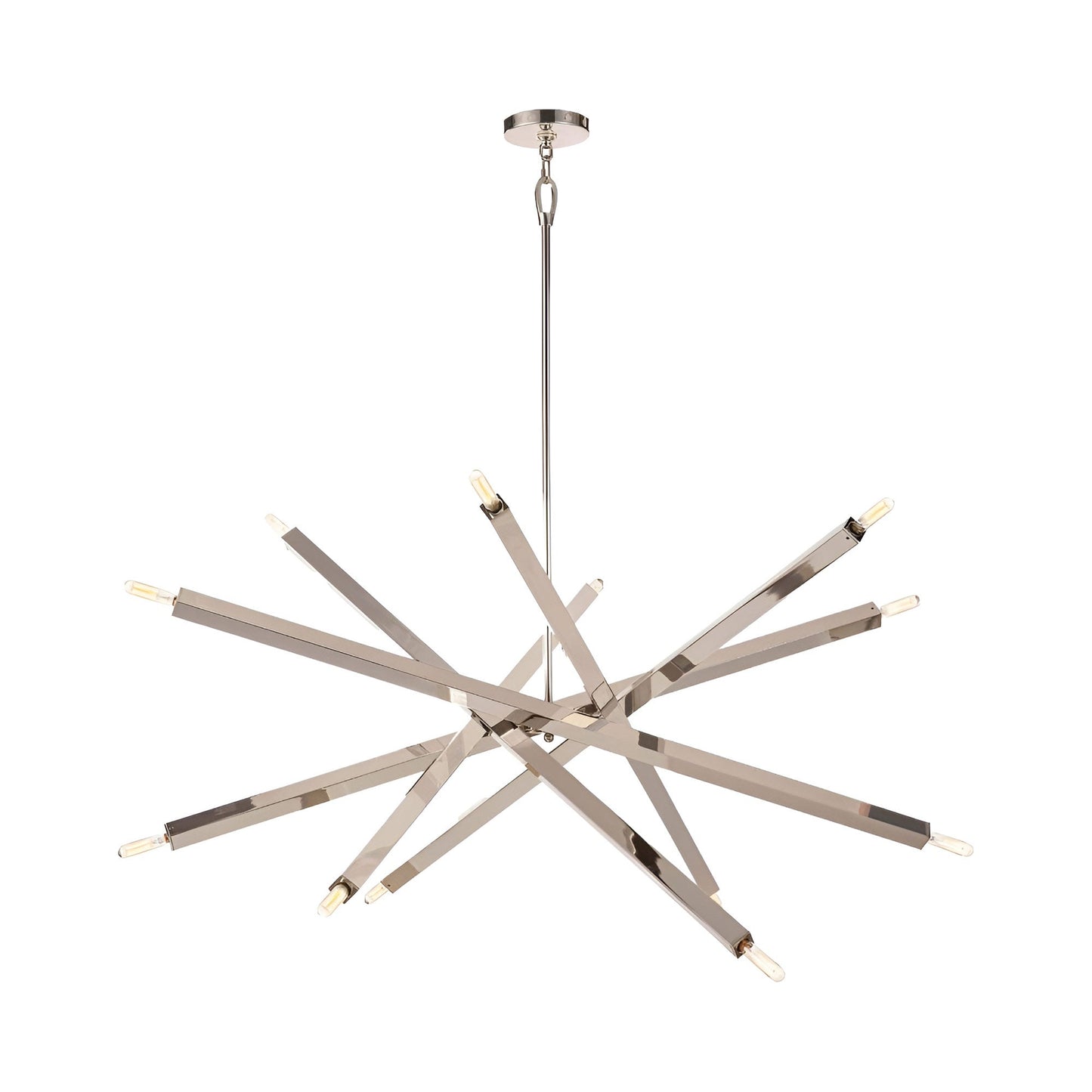 Viper Chandelier in Polished Nickel.
