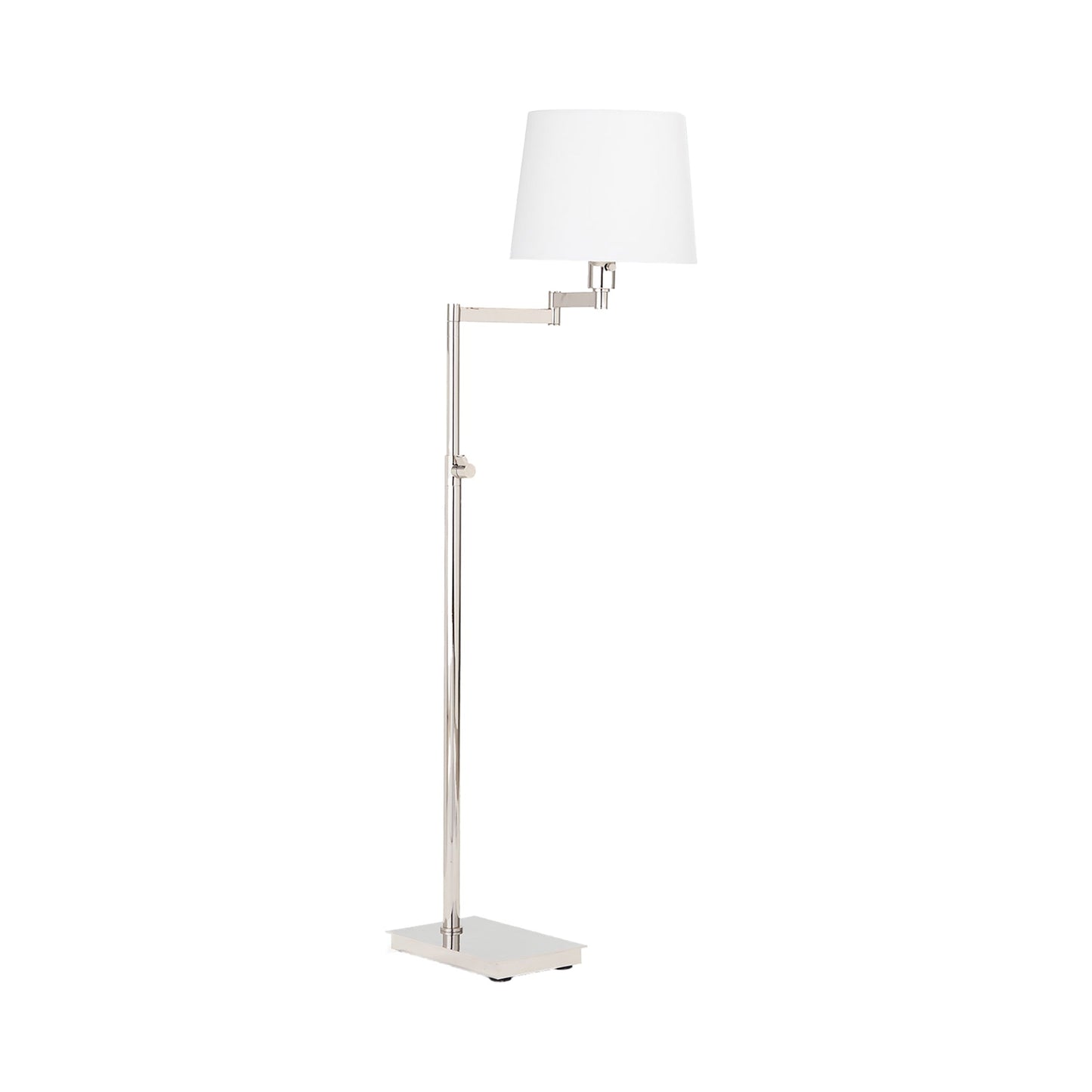 Virtue Floor Lamp in Polished Nickel.