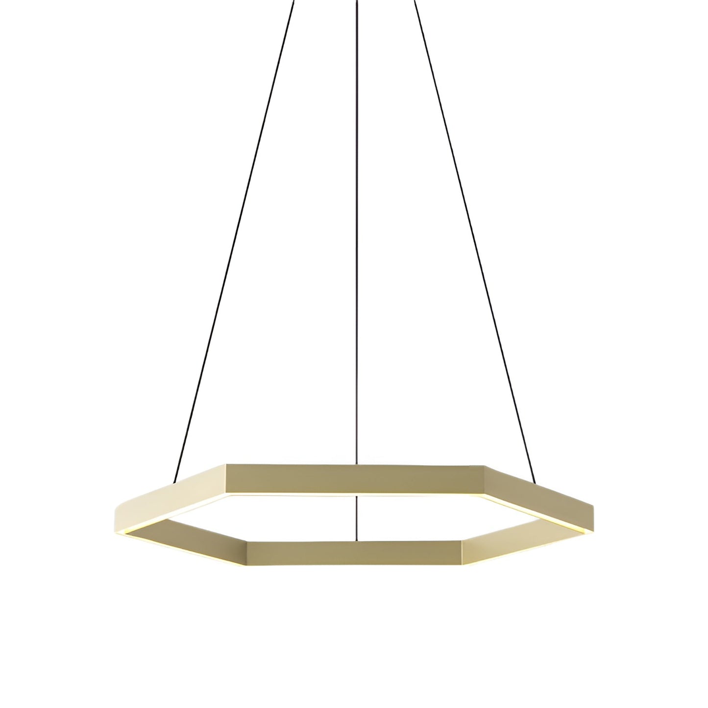 Hex LED Pendant Light in Brass (Large).