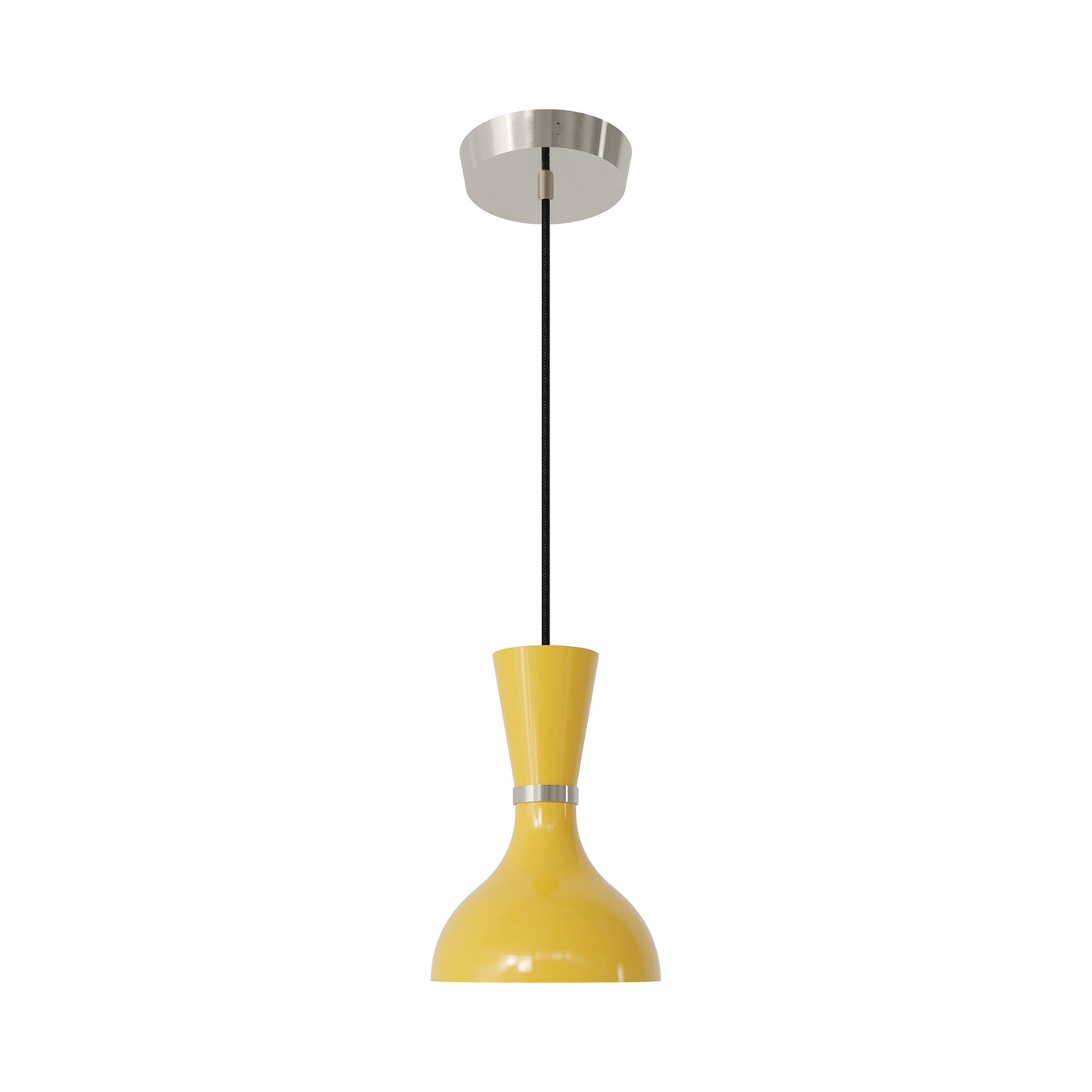 Clare Pendant Light in Polished Nickel/Sunset.