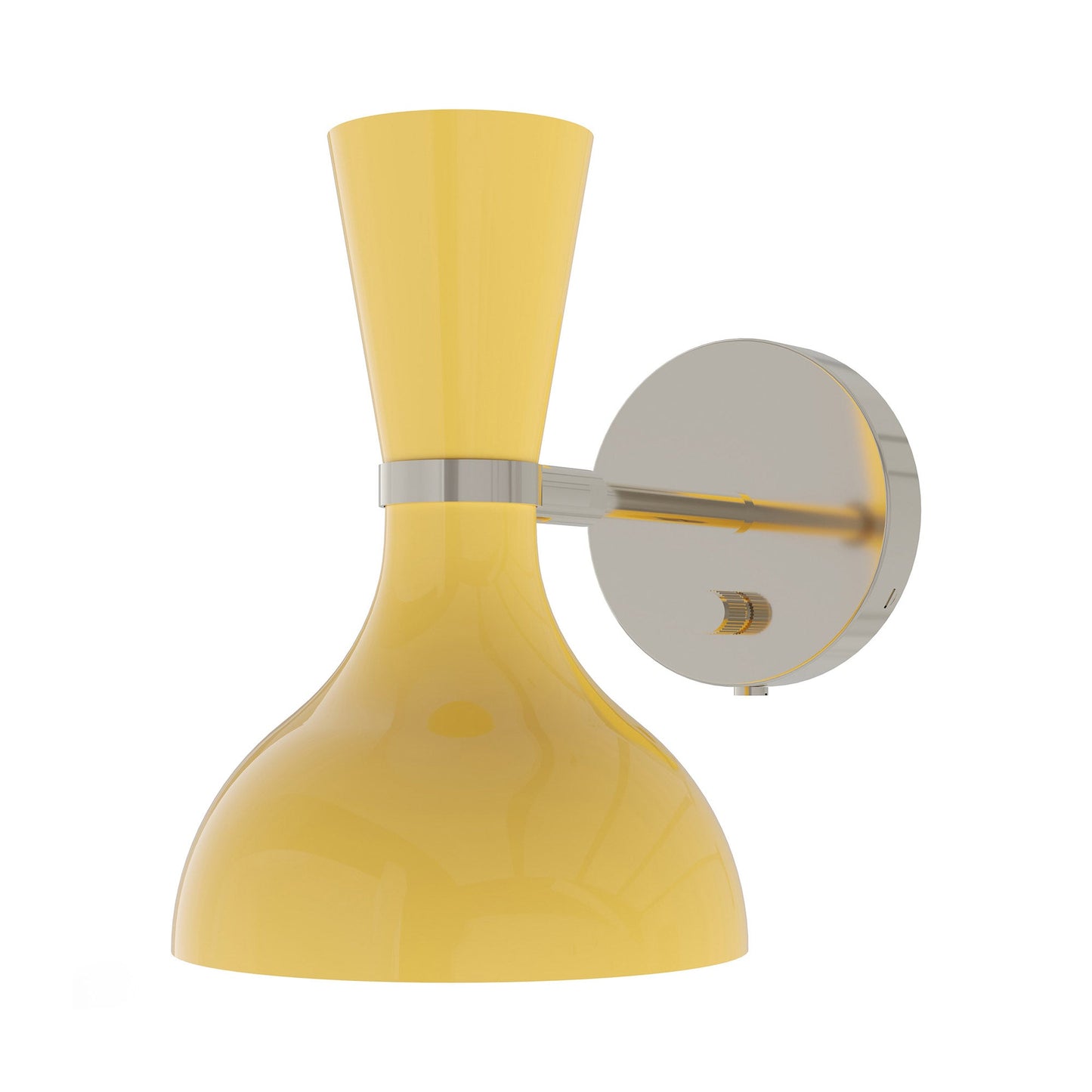 Clare Wall Light in Polished Nickel/Sunset.