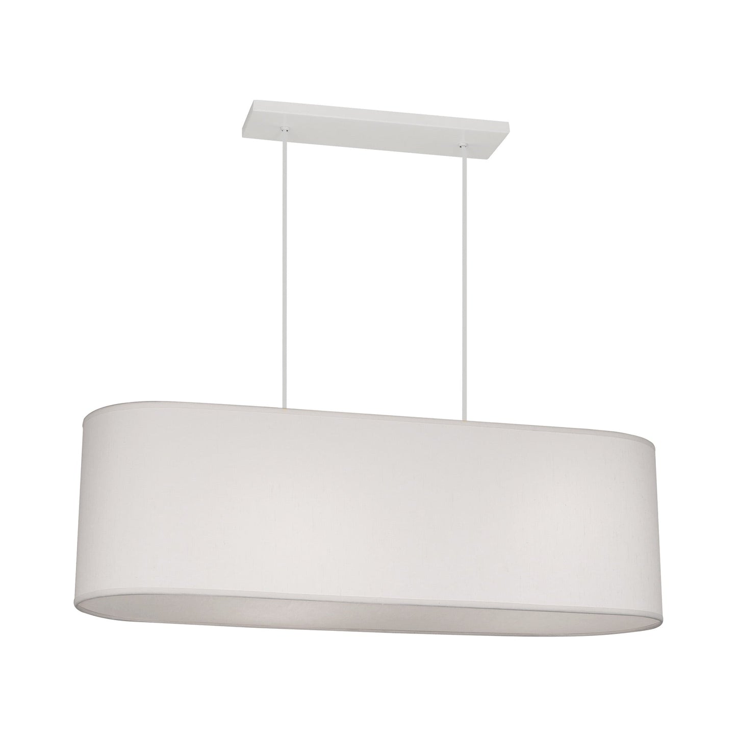 Elena Linear Chandelier in Pearl Dupioni.