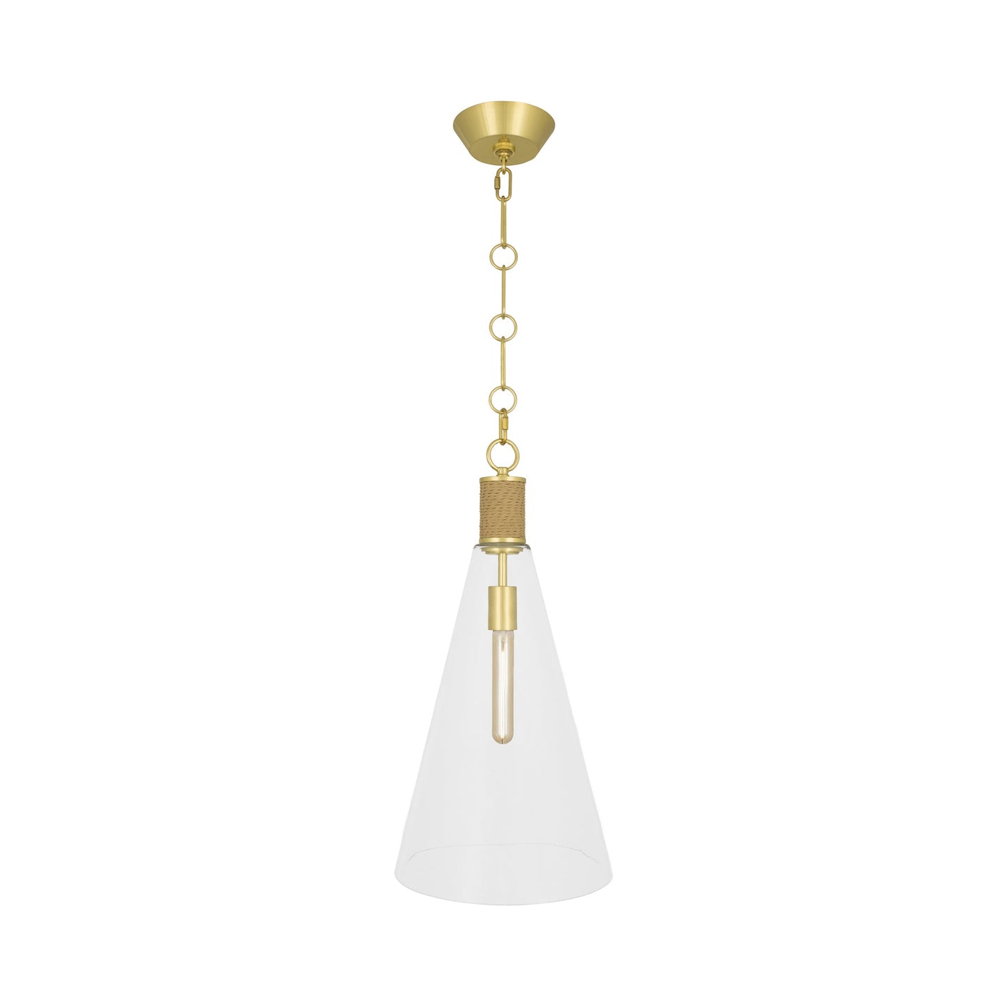 Hatteras Pendant Light in Modern Brass.