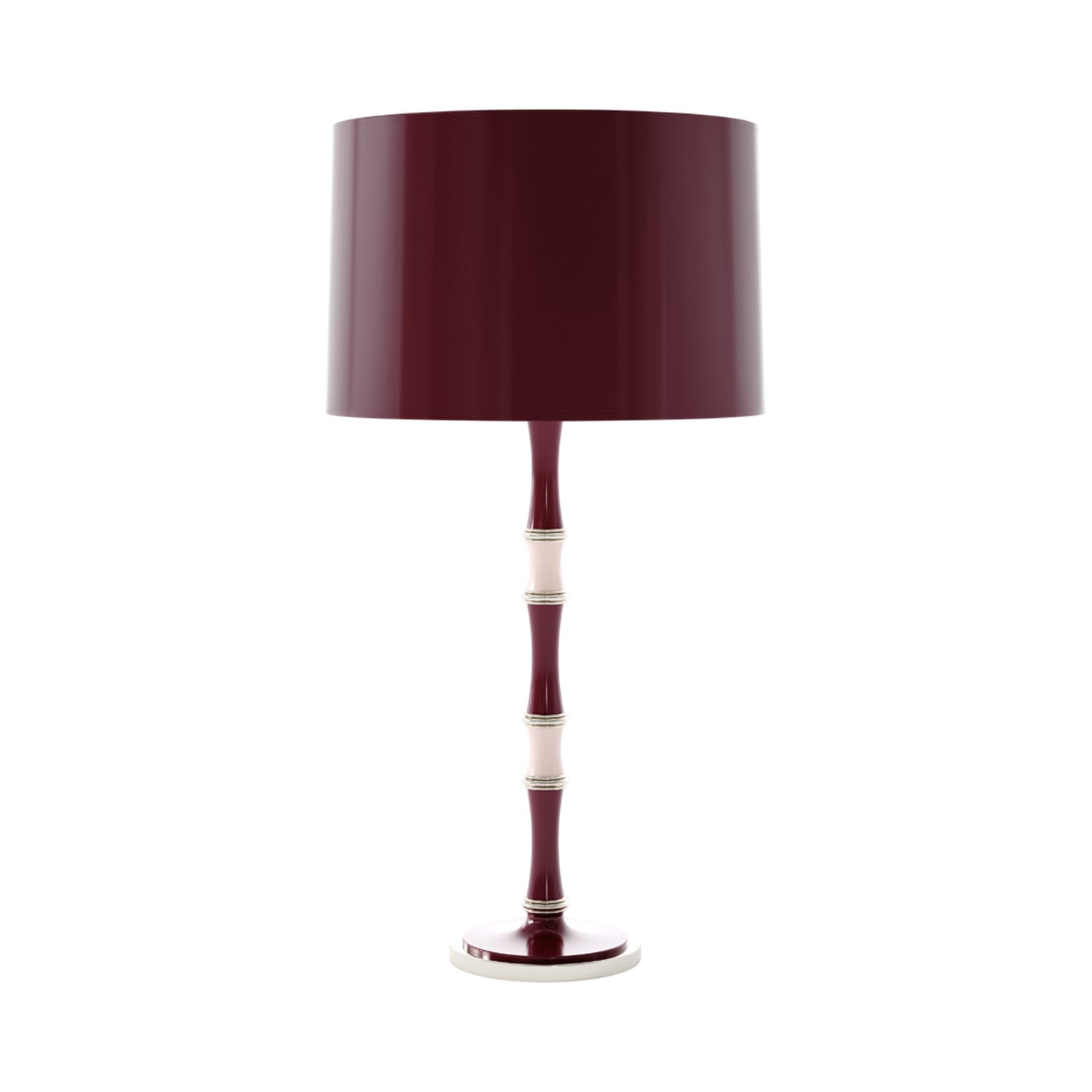 Kane Table Lamp in Sugar Plum and Rose Water/Polished Nickel/Sugar Plum.
