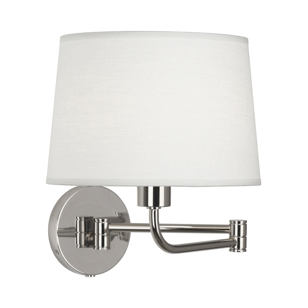 Koleman Swing Arm Wall Light in Polished Nickel.