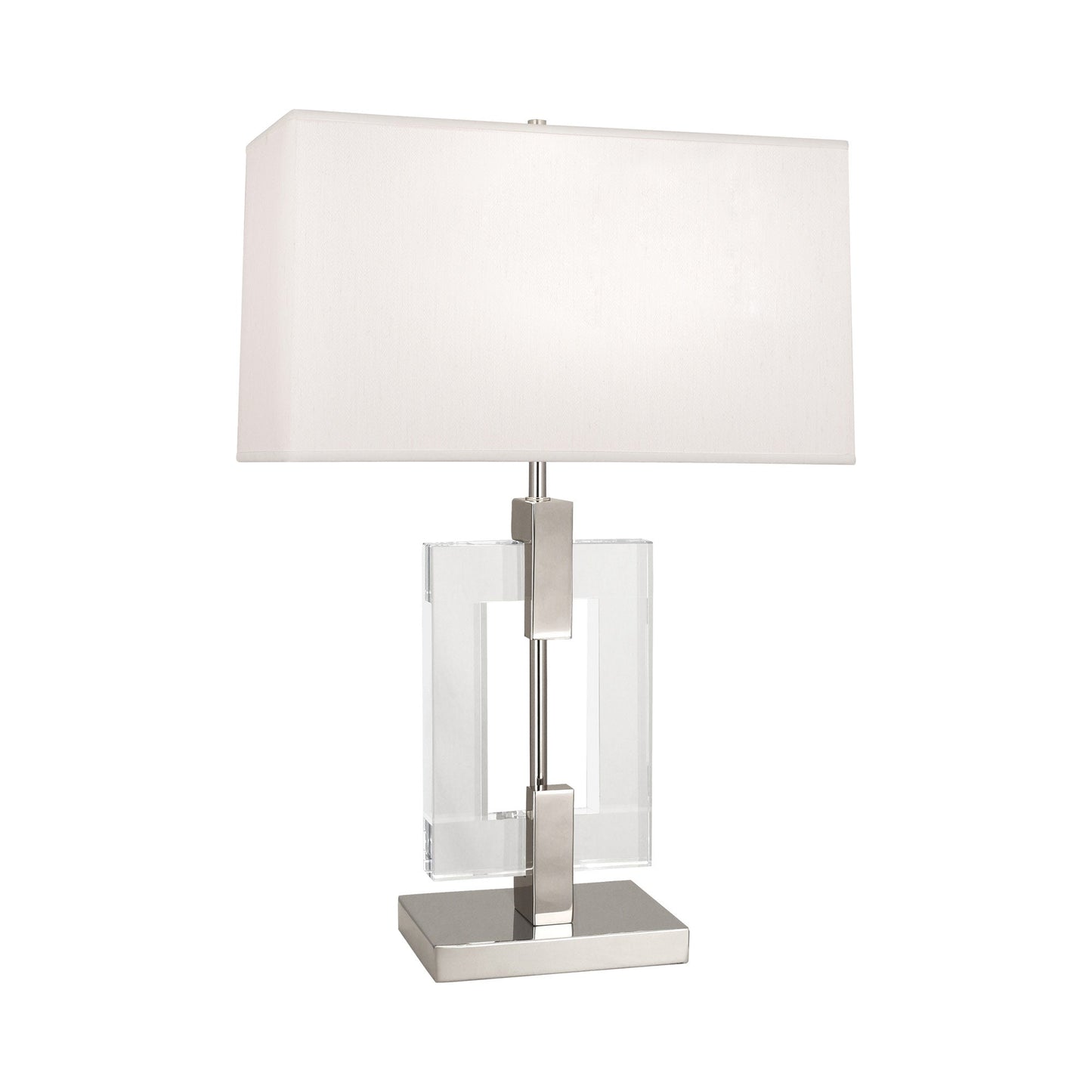 Lincoln Table Lamp in Polished Nickel/Pearl.