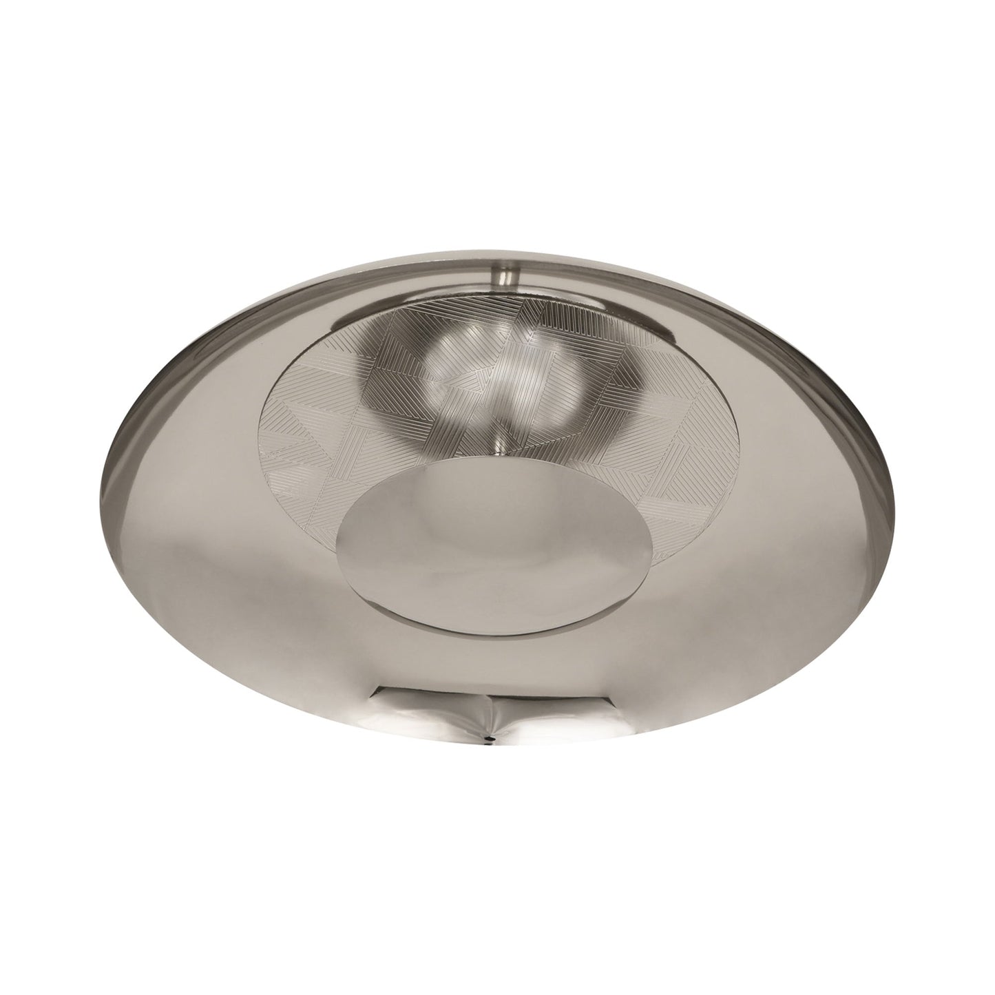 Michael Berman Brut 626 Flush Mount Ceiling Light in Polished Nickel.