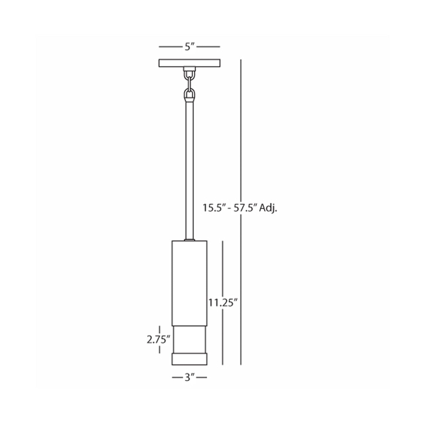 Peek Pendant Light - line drawing.