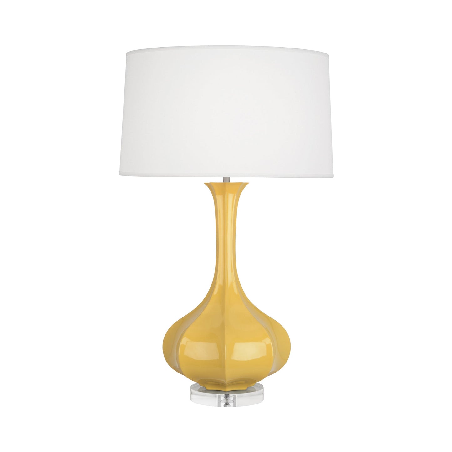 Pike Table Lamp in Sunset Yellow/Lucite.