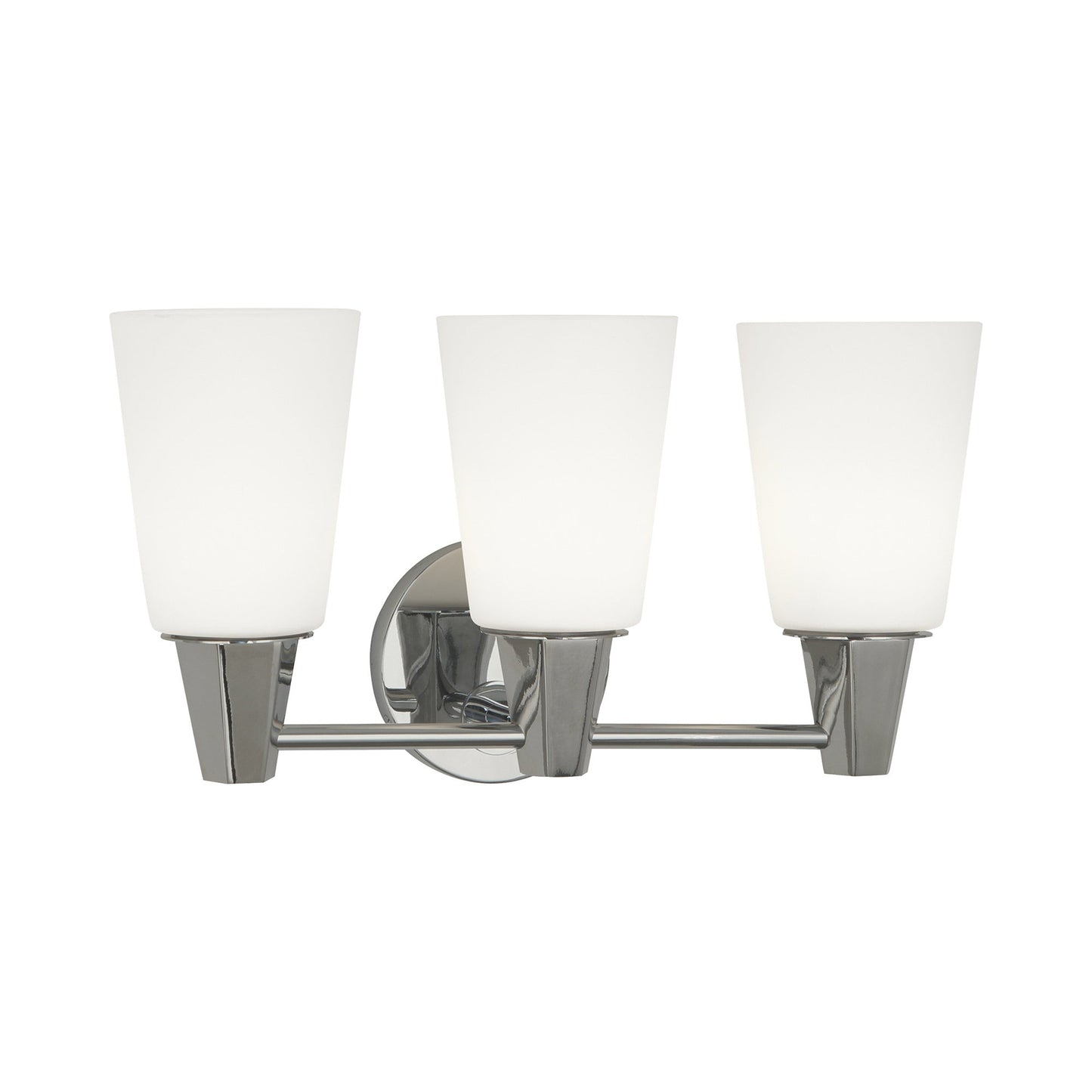 Wheatley Bath Vanity Light in Polished Chrome (White/3-Light).