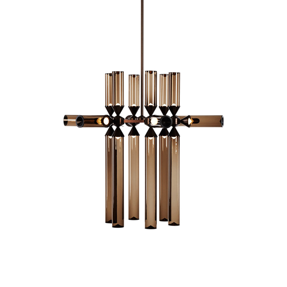Castle CASL1802 LED Chandelier in Bronze/Smoke.